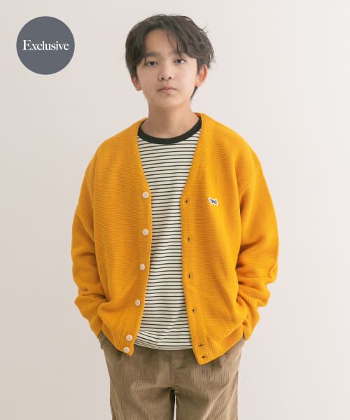 ＊＊URBAN RESEARCH DOORS / アーバンリサーチ ドアーズ ニット・セーター | 『親子リンク』『別注』PENNEYS×DOORS　THE FOX Vネックカーディガン(KIDS)（MUSTARD）