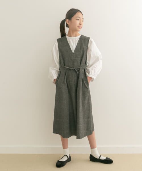 ＊＊URBAN RESEARCH DOORS / アーバンリサーチ ドアーズ ワンピース | 『親子リンク』『WEB/一部店舗限定』『UR TECH』ツイルジャンパースカート(KIDS)（GLEN CHECK）
