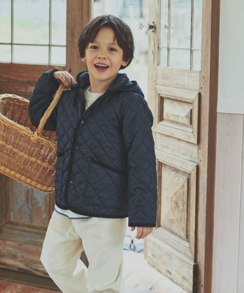 セール】 『洗濯可』キルトジャケット(KIDS) （アウター