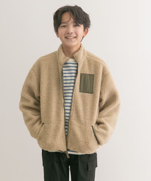 ＊＊URBAN RESEARCH DOORS / アーバンリサーチ ドアーズ アウター | 『WEB/一部店舗限定』リバーシブルボアジャケット(KIDS)（KHK×BE）