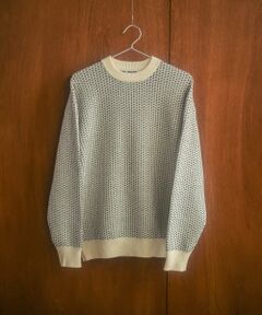FORK&SPOON　バーズアイクルーネックニット