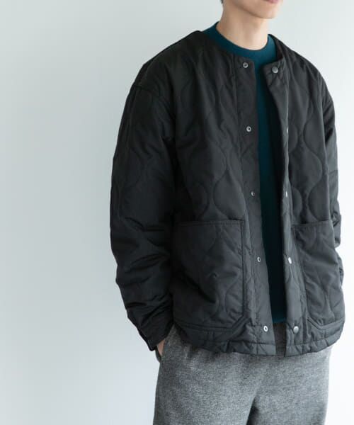 アーバンリサーチドアーズ ノーカラー ミドルブルゾン チャコールグレー URBAN RESEARCH DOORS（アーバンリサーチドアーズ）の「ノー