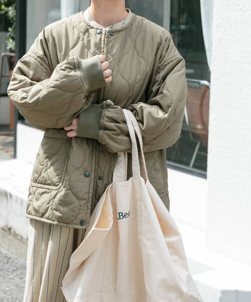 アーバンリサーチドアーズ　フォークアンドスプーン　リバーシブルノーカラーブルゾン URBAN RESEARCH DOORS｜FORK&SPOON リバーシブルノーカラー