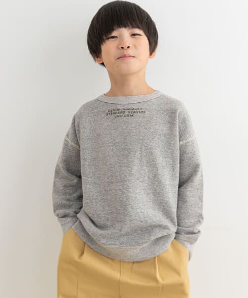 ＊＊URBAN RESEARCH DOORS / アーバンリサーチ ドアーズ トップス | DENIM DUNGAREE　ビンテージウラケシンプルスウェット(KIDS)（3GR）