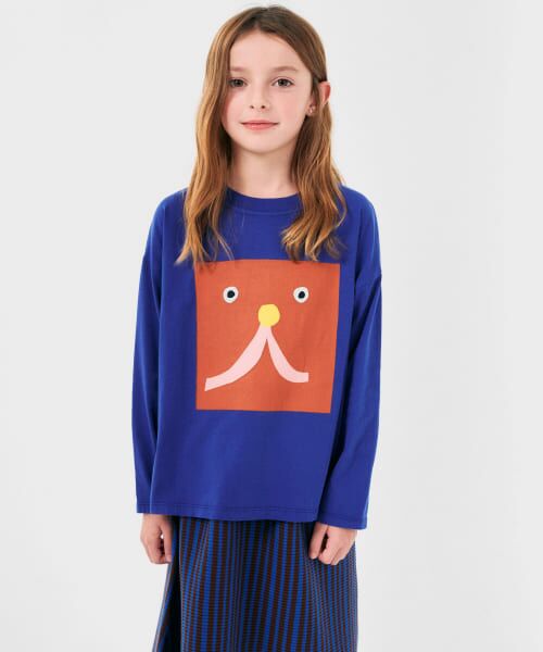 ＊＊URBAN RESEARCH DOORS / アーバンリサーチ ドアーズ トップス | BOBO CHOSES　Funny Face T-shirts(KIDS)（BLUE）