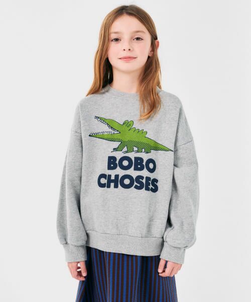 ＊＊URBAN RESEARCH DOORS / アーバンリサーチ ドアーズ トップス | BOBO CHOSES　TalkingCrocodilesweat(KIDS)（GRAY）