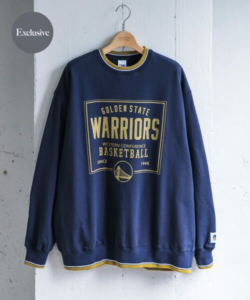 ＊＊URBAN RESEARCH DOORS / アーバンリサーチ ドアーズ スウェット | 『別注』NBA×DOORS　プリントスウェット（NAVY）