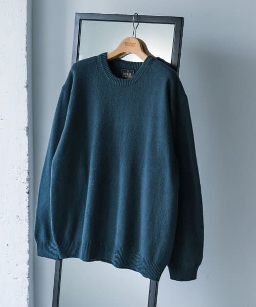 ＊＊URBAN RESEARCH DOORS / アーバンリサーチ ドアーズ ニット・セーター | 『XLサイズ/WEB限定』ハミルトンウールクルーネックニット（DARK BLUE）