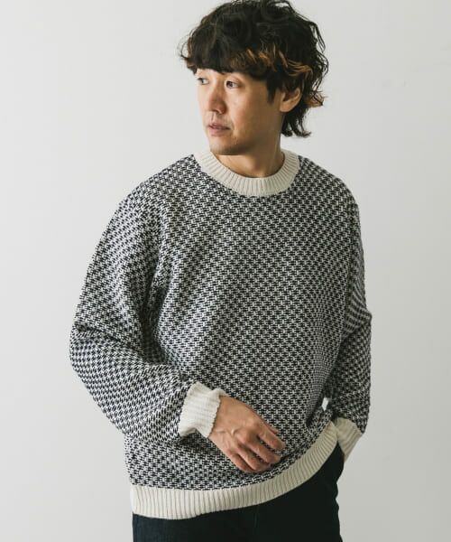 projectR ニット セール】 変形バーズアイニットプルオーバー （ニット・セーター