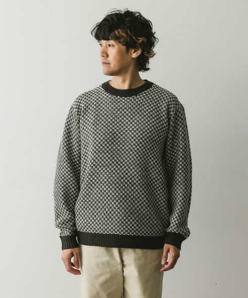 セール】 変形バーズアイニットプルオーバー （ニット・セーター