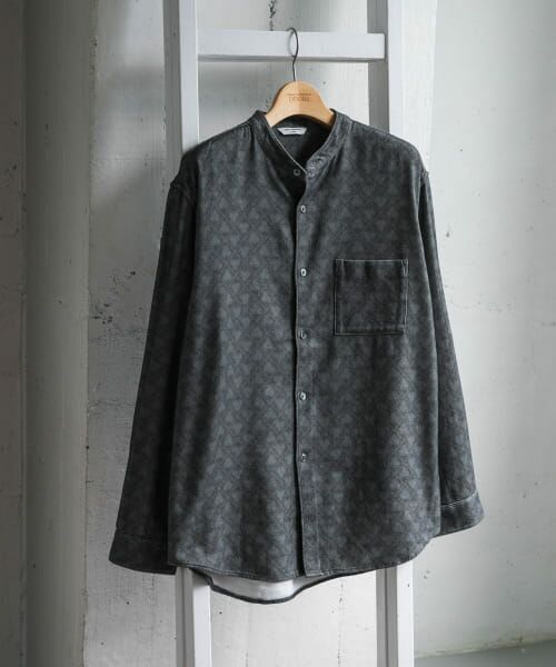 ＊＊URBAN RESEARCH DOORS / アーバンリサーチ ドアーズ シャツ・ブラウス | 『XLサイズ/WEB限定』ヘビーネルバンドカラーシャツ（GEOMETRIC）