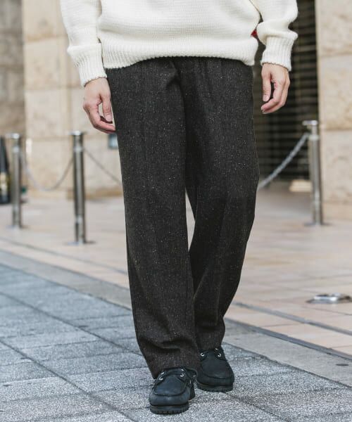 セール】 ウールブレンドネップワンタックパンツ （その他パンツ