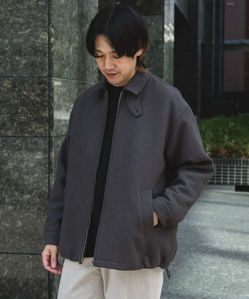 セール】 ウールメルトンジップブルゾン （ブルゾン