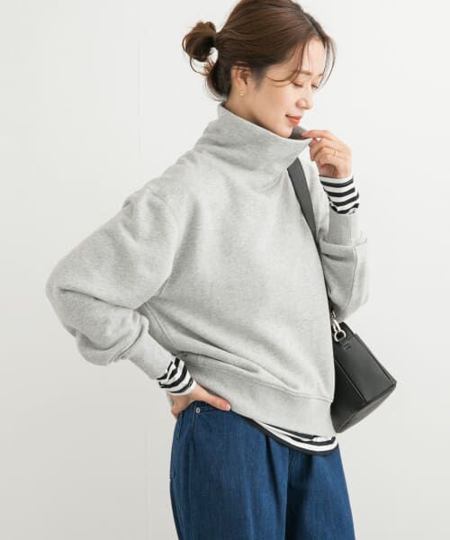 新品タグ付◆ ブラック　DOORS 『UR TECH』裏起毛サイド釦スウェット 新品タグ付◇ ブラック DOORS 『UR TECH』裏起毛サイド釦