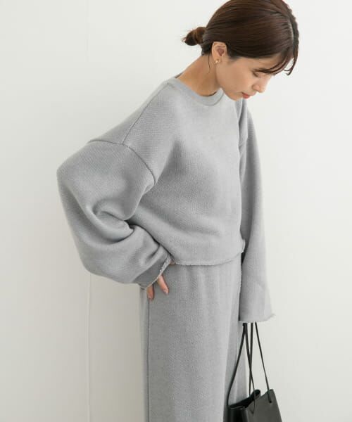 ＊＊URBAN RESEARCH DOORS / アーバンリサーチ ドアーズ Tシャツ | ローゲージインレイプルオーバー（L/GRAY）