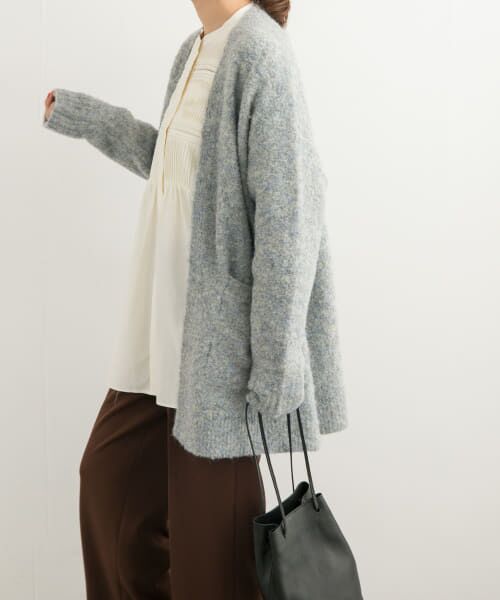 ＊＊URBAN RESEARCH DOORS / アーバンリサーチ ドアーズ カーディガン・ボレロ | ブークレニットカーディガン（L.BLUE）