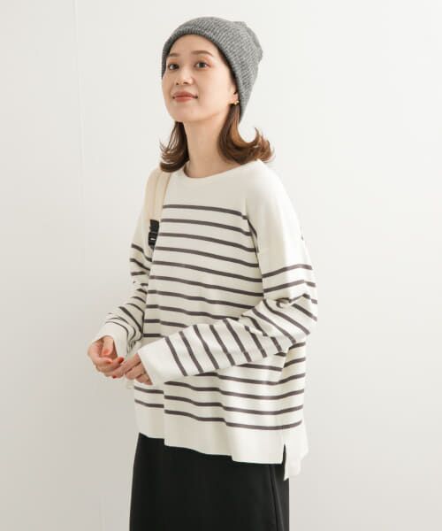 ＊＊URBAN RESEARCH DOORS / アーバンリサーチ ドアーズ ニット・セーター | パネルボーダーKNIT（OFF×CCL）