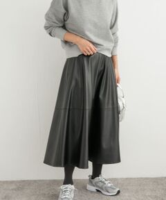 切替えフレアスカート