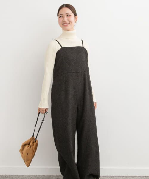 【新品未開封】URBAN RESEARCH DOORS サロペットワイドパンツ黒 セール】『UR TECH DRYLUXE』サスペンダーパンツ（サロペット