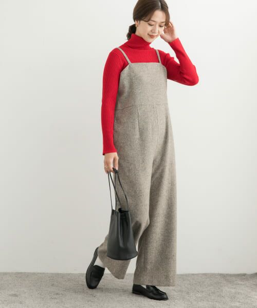 セール】 ネップツイードサロペット （サロペット