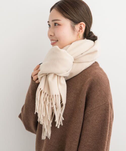 ＊＊URBAN RESEARCH DOORS / アーバンリサーチ ドアーズ マフラー・ショール・スヌード・ストール | なめらかプレーンストール（BEIGE）