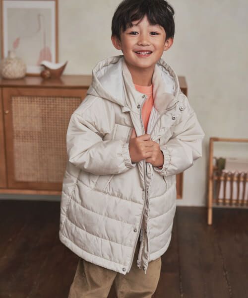 ＊＊URBAN RESEARCH DOORS / アーバンリサーチ ドアーズ アウター | 『洗濯可/撥水』THERMOARENA中綿コート(KIDS)（IVORY）