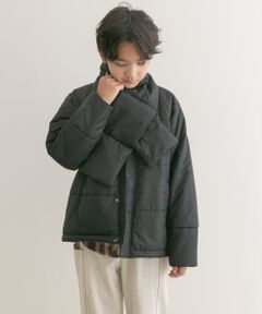 『WEB/一部店舗限定』『洗濯可/撥水』マフラー付き中綿ノーカラージャケット(KIDS)