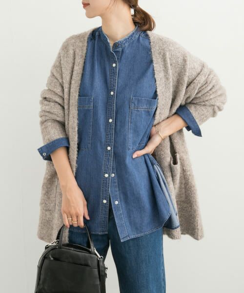 新品☆ドアーズ☆デニムバンドカラーシャツ URBAN RESEARCH DOORS｜デニムバンドカラーシャツ | Rakuten