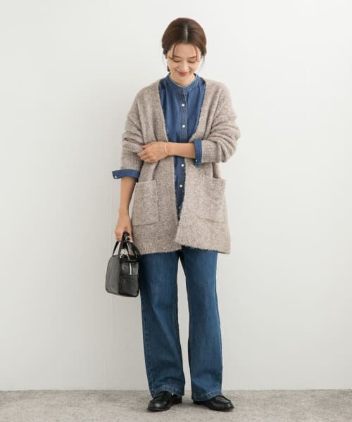 新品未使用　アーバンリサーチドアーズ　バンドカラーデニムシャツ デニムバンドカラーシャツ（シャツ/ブラウス）｜URBAN RESEARCH