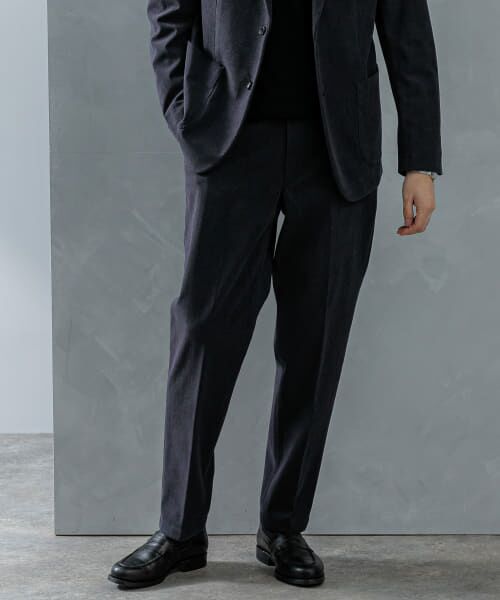 ＊＊URBAN RESEARCH DOORS / アーバンリサーチ ドアーズ スラックス・ドレスパンツ | LIFE STYLE TAILOR　コーデュロイコンフォータブルパンツ（NAVY GRAY）