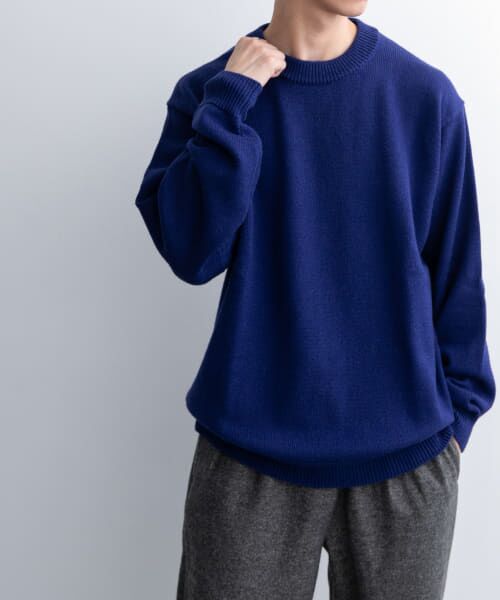 ＊＊URBAN RESEARCH DOORS / アーバンリサーチ ドアーズ ニット・セーター | FORK&SPOON　モックネックニットプルオーバー（BLUE）