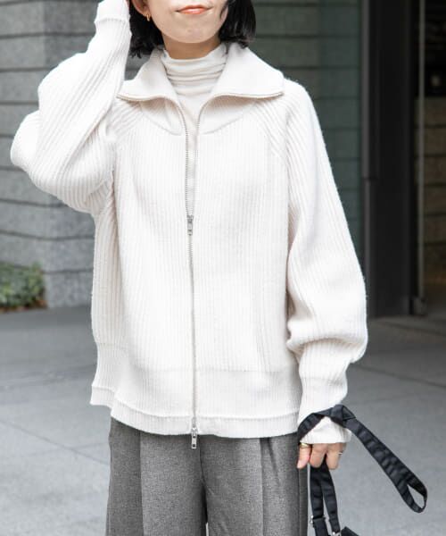 ＊＊URBAN RESEARCH DOORS / アーバンリサーチ ドアーズ カーディガン・ボレロ | 『WEB/一部店舗限定』FORK&SPOON　ウォッシャブルローゲージニットジップカーディガン（OFF）
