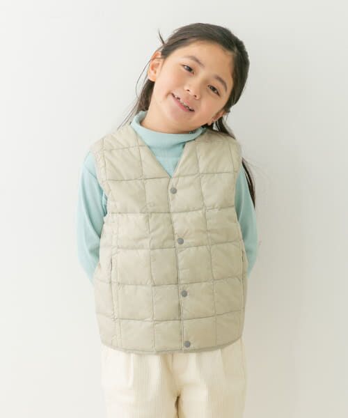 ＊＊URBAN RESEARCH DOORS / アーバンリサーチ ドアーズ アウター | TAION　V-NECK BUTTON DOWN VEST(KIDS)（ICEGRAY）
