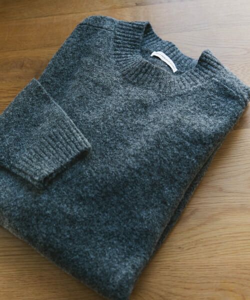 ＊＊URBAN RESEARCH DOORS / アーバンリサーチ ドアーズ ニット・セーター | ウール混もちもちハイネックニット（MID GRAY）