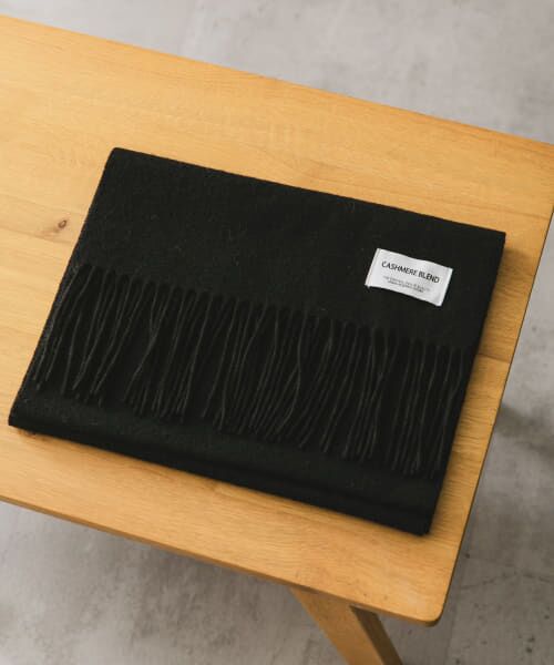 ＊＊URBAN RESEARCH DOORS / アーバンリサーチ ドアーズ マフラー・ショール・スヌード・ストール | カシミヤブレンド マフラー（BLACK）