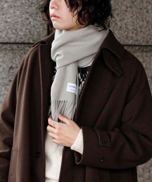 ＊＊URBAN RESEARCH DOORS / アーバンリサーチ ドアーズ マフラー・ショール・スヌード・ストール | カシミヤブレンド マフラー（GRAY）