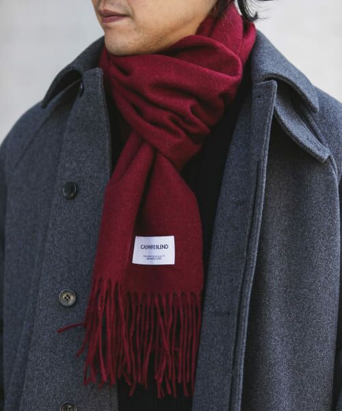 ＊＊URBAN RESEARCH DOORS / アーバンリサーチ ドアーズ マフラー・ショール・スヌード・ストール | カシミヤブレンド マフラー（WINE RED）