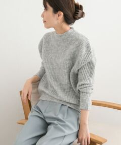 リブ切替ニットプルオーバー