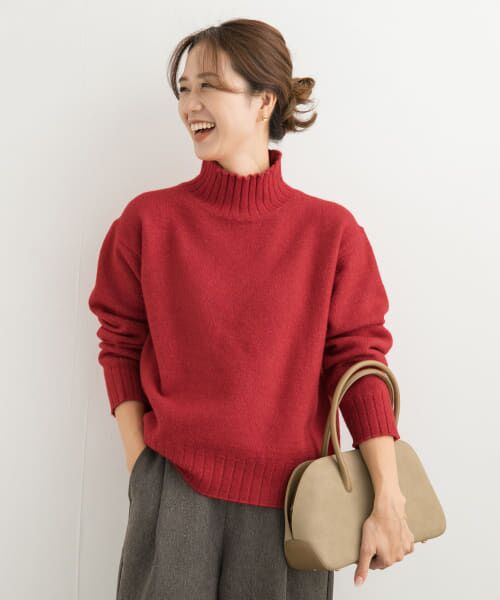 【美品】タートルネックセーター＆ニットストールのアンサンブル セール】 タートルネックニット （ニット・セーター