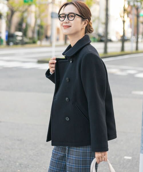 crewre 2wayウールリバーショートコート black 1 crewre online shop / 2wayウールリバーショートコート