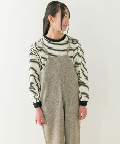 ＊＊URBAN RESEARCH DOORS / アーバンリサーチ ドアーズ トップス | 『親子リンク』起毛ボーダープルオーバー(KIDS)（WHITE）