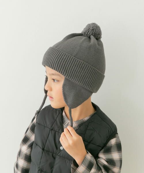 ＊＊URBAN RESEARCH DOORS / アーバンリサーチ ドアーズ 服飾雑貨 | 『抗菌/防臭/静電気防止』フライトニットキャップ(KIDS)（CHARCOAL）