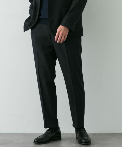 ＊＊URBAN RESEARCH DOORS / アーバンリサーチ ドアーズ スラックス・ドレスパンツ | LIFE STYLE TAILOR　ブラッシュドウールライクストレッチパンツ（NAVY）