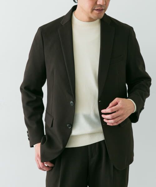 ＊＊URBAN RESEARCH DOORS / アーバンリサーチ ドアーズ その他アウター | LIFE STYLE TAILOR　ウールライクソフトツイルストレッチジャケット（BROWN）