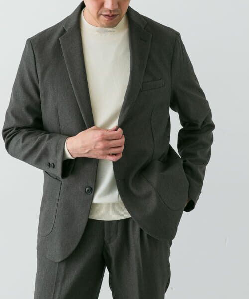 ＊＊URBAN RESEARCH DOORS / アーバンリサーチ ドアーズ その他アウター | LIFE STYLE TAILOR　ブラッシュドウールライクストレッチジャケット（GRAY）