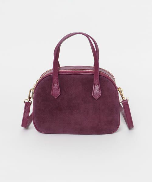 g@r MARCO BIANCHINI　スウェードレザーラウンドバッグ セール】 MARCO BIANCHINI スウェードレザーラウンドバッグ