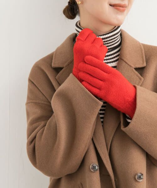 ＊＊URBAN RESEARCH DOORS / アーバンリサーチ ドアーズ 手袋 | TWEED MILL　2PLY Ladies Gloves（SCARLET）