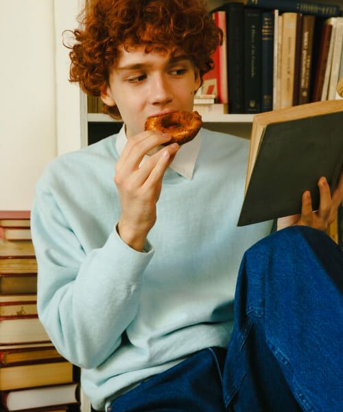 セール】 FORK&SPOON スーピマコットン混反毛クルーネック