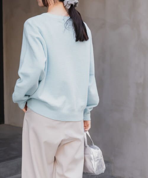 ＊＊URBAN RESEARCH DOORS / アーバンリサーチ ドアーズ スウェット | FORK&SPOON　スーピマコットン混反毛クルーネックスウェット（LIGHTBLUE）