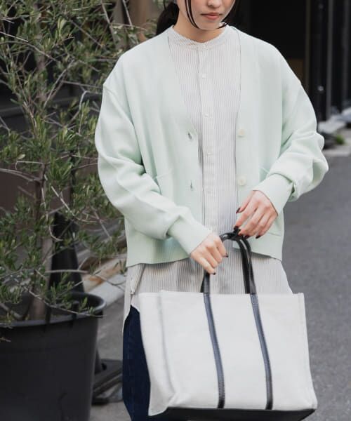 セール】 FORK&SPOON ダブルフェイスVネックカーディガン